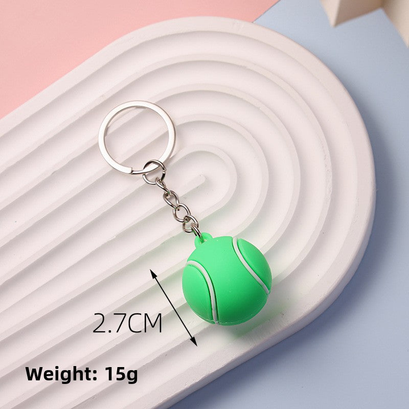 Wholesale simulation Football basketball small pendant doll keychain